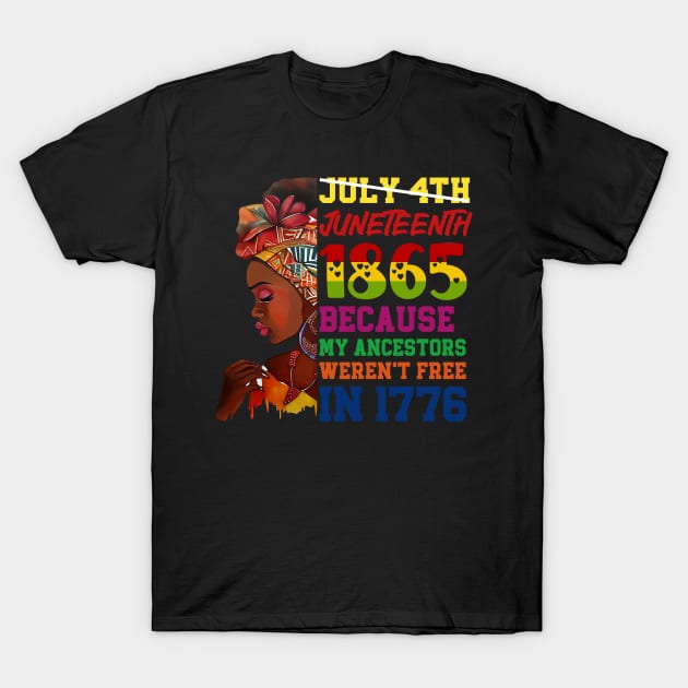 Black History Juneteenth 1865 African American Pride Melanin T-Shirt by Benzii-shop 